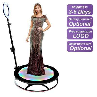 China 2022 Automatic 115cm Led Rotating Machine Photobooth 4 People iPad Selfie 360 ​​Rotation Photo Booth 68cm/80cm/100cm/115cm for sale