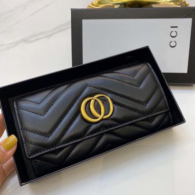 China 2022 Newest Designer Card Holder High Grade Leather Women's Coin Type Clip Clutch Bag ID Credit Card Holders Female Card Wallets for sale