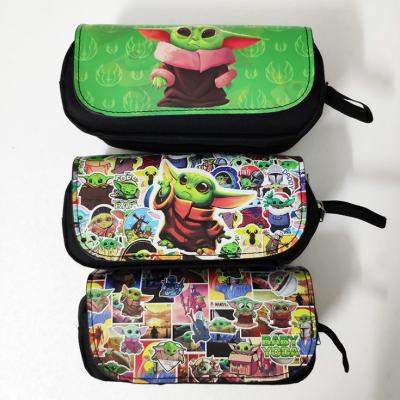 China Schools & Hot UFOGIFT Offices Baby Yoda Large Capacity Stationery Pocket Pencil Bag With Zipper Yoda Pencil Case for sale