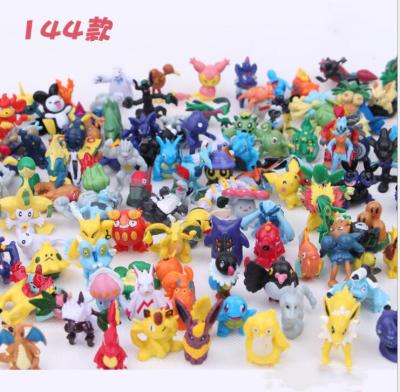 China Cartoon Pokemon Toy UFOGIFT 144pcs Monster Action Numbers Pikachu Pokemon Figure For Fans for sale