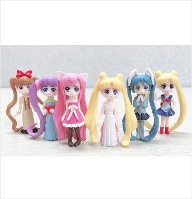 China Cheap Cartoon Toy UFOGIFT Sailor Moon Accessories Small 7cm Sailor Moon Figure for sale