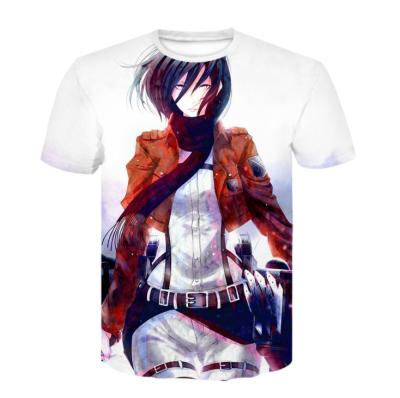 China Unisex Plus Size UFOGIFT Stylish 3D Printed Attack On Titan Short Sleeve T-Shirts For Women Men Boys Girls for sale