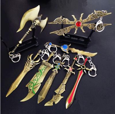 China Hot Alloy UFOGIFT Game Beat Chaveiro Trendy League Keychains Mens Womens Weapon Accessories Keychains Keychains for sale