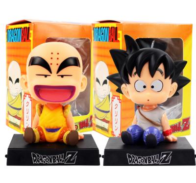 China Japan Anime UFOGIFT Phone Holder Son Gokou Kuririn Childhood Flip Figures Anime DBZ Goku Figure Main Model Toys for sale