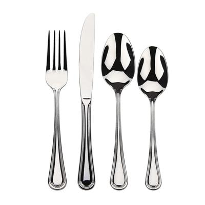 China Inox Stocked Popular Design 24pcs Stainless Steel Flatware Set for sale