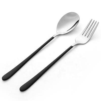 China 18/8 Stainless Steel Color Handle Spoon Fork Sustainable Korean Set for sale