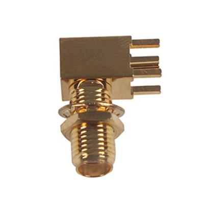 China RF ROHS SMA Female PCB RF Right Angle Connector for sale