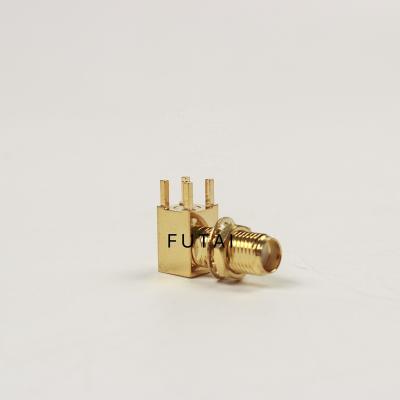 China Right Angle RF SMA Female Connector For PCB for sale