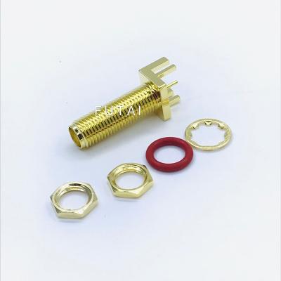 China Waterproof RF SMA Female Connector For PCB Edge Mount for sale