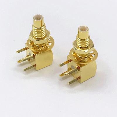 China RF SMC PCB Male Right Angle Connector for sale