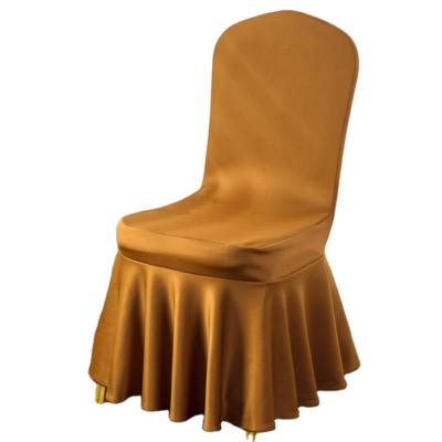 China Simple High Quality Spandex Chair Cover Without Stretch Banquet Chair Cover for sale