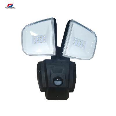 China CE and RoHs Double Head Contemporary Wi-Fi PIR Sensor LED Garden Flood Lights for sale