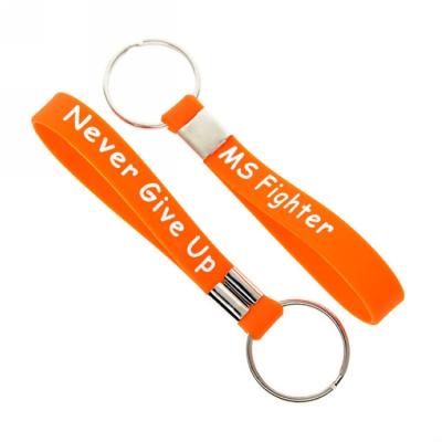 China Custom Silicone OEM Silicone Wristband Key Chain for sale