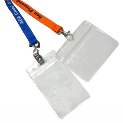 China Plastic Clear Soft PVC Vinyl PVC ID Badge Holder for sale