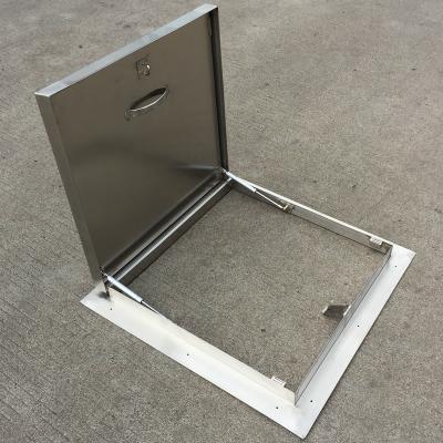 China 304 stainless steel material roof access hatch folding skylight, 600MM, 800MM steel roof hatch for sale