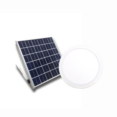 China Solar Area Indoor Low-Profile No Tube Skylight 15 Watt Solar Panel Powered Flat Round LED Panel Skylight for sale