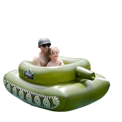 China Water Entertainment Wholesale Tank Pool Float Water Jet Inflatable Floating Pool Floats Giant Floating Entertainment With Water Gun for sale