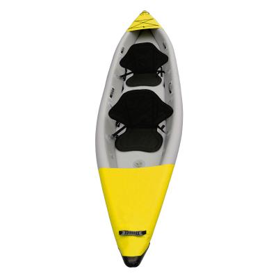 China Fishing Kayak Traveling Hot Selling New Design Drop Stitch Kayak Boat Rowing Boat Fishing Boat Inflatable Canoe Kayak For 2 Person for sale