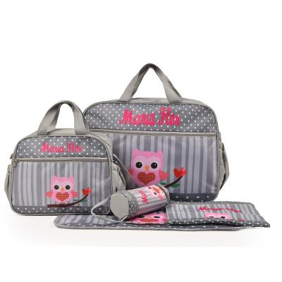 China 2021 NEWEST WRAPPING BAG High Quality 5pcs/set Baby Shoulder Diaper Bags Diaper Bag Mommy Mother Baby Durable Bag for sale