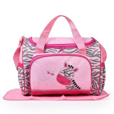 China New cartoon pattern mom diaper bag multifunctional fashion diaper bag wholesale cross-body anti-theft portable bag for sale