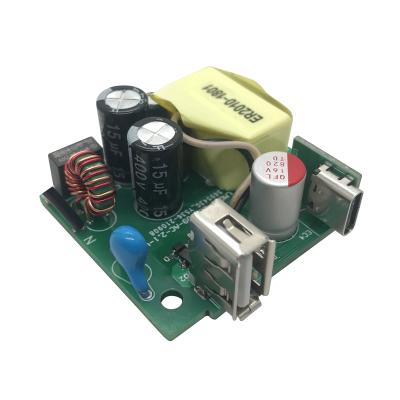 China Electronic Wall Panel FR-4 Charger PCB PD 20W PD Type C PCBA and QC PCBA for sale