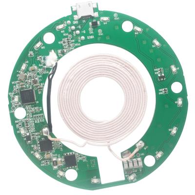 China Custom FR-4 Square 5v2a 7.5w 10w 15w 3 Coil Receiver Pcb Qi Wireless Charger Pcba For Phone Smart Watch for sale