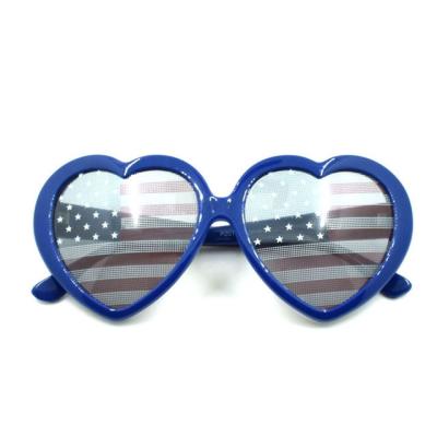 China Wholesale Custom Heart CE American Flag Shades Sunglasses Factory Brand Name Sunglasses for sale