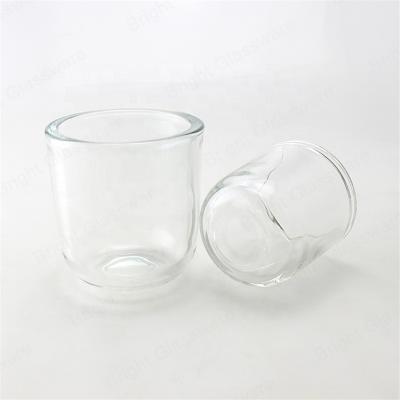 China Eco-friendly New Aroma Candle Jar Fancy Thick Wall Clear Candle Jar For Candle Making for sale