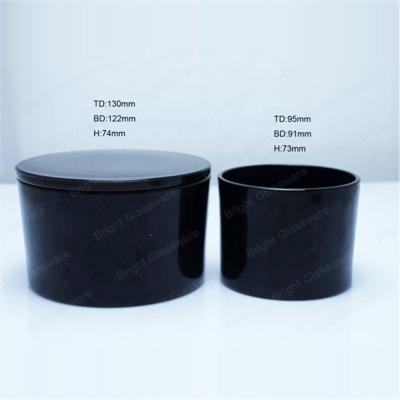 China Modern Elegant Candle Jars Cylinder, Black Candle Holder Wholesale, Black Candle Jar for sale