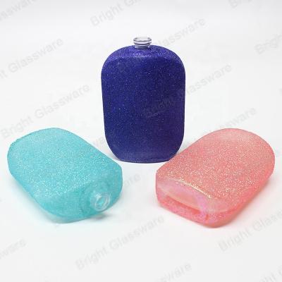 China Colorful Personal Care Perfume Bottle 100ml Glass Custom Glass Perfume Bottle With Lid for sale