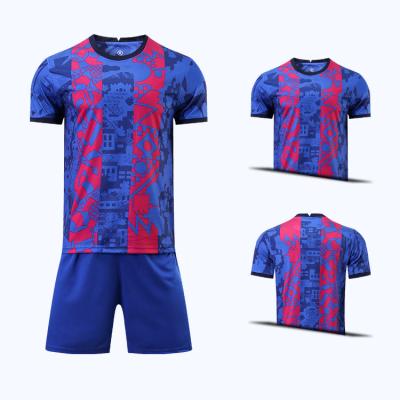 China Moisture wicking soccer jerseys adult soccer jerseys empty version football sets football uniforms football tracksuit with customized and original for sale