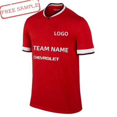 China New Season Football Club Wear Soccer Jersey Football Uniform Shirt Red Empty Panel Foot Shirt Breathable Quick Dry Comfortable Breathable Quick Dry for sale