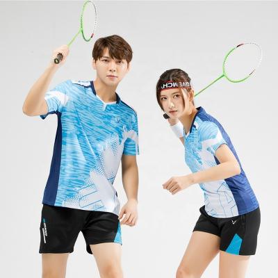 China Moisture Wicking Summer Badminton Suits Round Neck Quick-Drying Competition Tank Top Ping Pong Team Breathable Ball Gown for sale