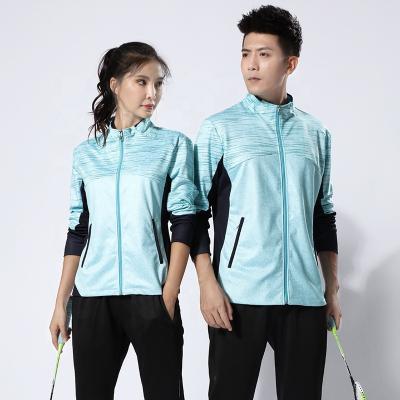 China Anti-pilling Custom-made game sports competition team uniforms autumn and winter badminton suits men's and women's sportswear for sale