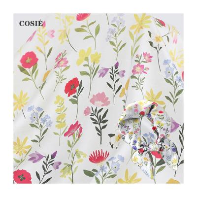 China Custom Made Organic Crepe 16/19mm Silk Fabric 100% Pure Silk Floral Printed Digital Printing For Pajamas for sale