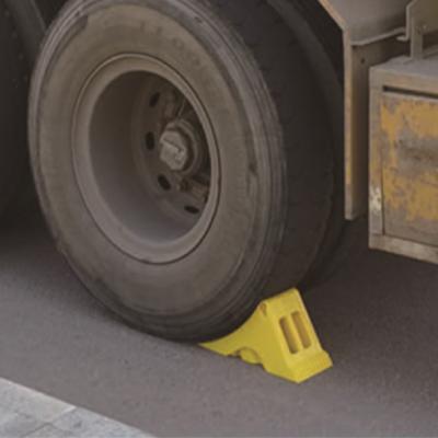 China Outdoor Heavy Duty PE Wheel Chocks Parking Equipment Wheel Chock Wheel Chock For Vehicles for sale