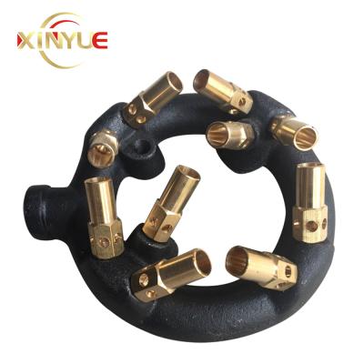 China Hotel Discount Commercial Use 10 Nozzle Tips Brass Propane Lpg Gas Cast Iron Jet Burner Industrial Burner for sale