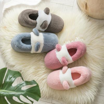 China New Winter Style Imitation Rabbit Fur Home Bag Heel Slippers Cute Plush Thick-soled Wholesale Antiskid Ladies Indoor Shoes for sale