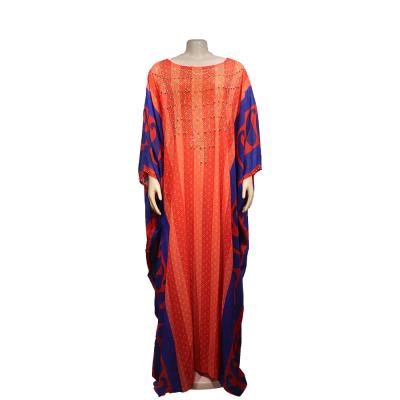 China European and American African Women's Swing Dress African Traditional Dress Big Chiffon with Stone and Beads Inner Skirt Two-Piece Suit for sale