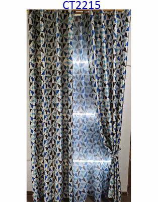 China European and American style luxury net ready-made medium curtains 3 PCs a set living curtain African style curtain for sale