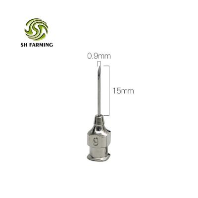 China Good Quality Veterinary Knurled Round Hub Stainless Steel Syringe Needle For Animals for sale