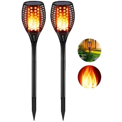 China Solar Garden Lights Solar Flames Lawn Light Outdoor Flickering Solar Landscape Lighting Pathway Auto On/Off Lamp For Garden for sale