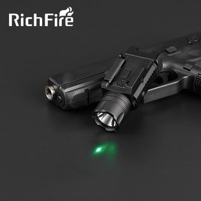 Cina Army Tactical Military Gun Compact High Power 400 Lumens Green Laser Indicator Flashlight Combo With 20mm Rail AR15 Laser Hand Gun Light in vendita