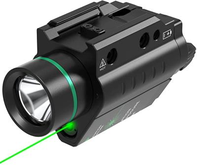 China 300 Lumens LED Flashlight Flashlight Tactical Flashlight Green Laser Combo Laser Weapon with Picatinny Rail Mount for Pistol Pistol Rifle en venta