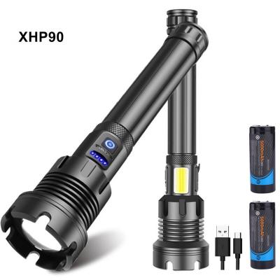 Κίνα Camping XHP90+ Powerful COB Led Flashlight 18650 Rechargeable Flashlight Tactical Torch Hunting Light Led Lamp προς πώληση