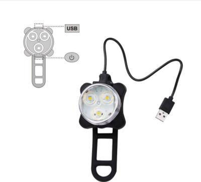 China Rechargeable Night Riding LED Bike Light Set Mini Bicycle Light Waterproof USB Red and White Bike Light Te koop