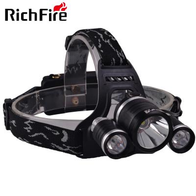 Cina High Power RichFire Headlight Torch Light Best 6000 Lumen Waterproof Led Headlight Rechargeable in vendita