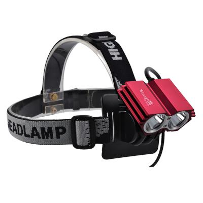 China High Lumen 2000LM 2*XML-U2 LED Bicycle Headlight Dual Headlight Bike Light Head Torch Te koop