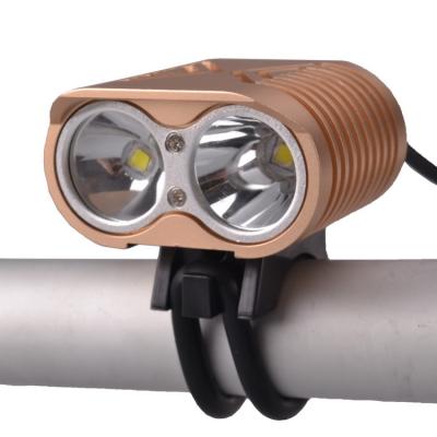 中国 Newest RichFire 2-LED T6 Cool White Bike Flashlight Cool White 4-Mode Eagle Eye Bike Light Front Led Bike Light 販売のため