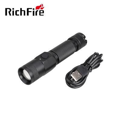 중국 RichFire Tactical Flashlight 1200 Lumens Flashlight USB Rechargeable Tactical Led Flashlight 판매용